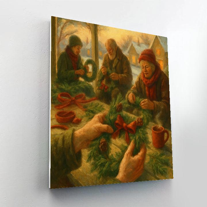 Wreathmakers At Dawn painting number kit