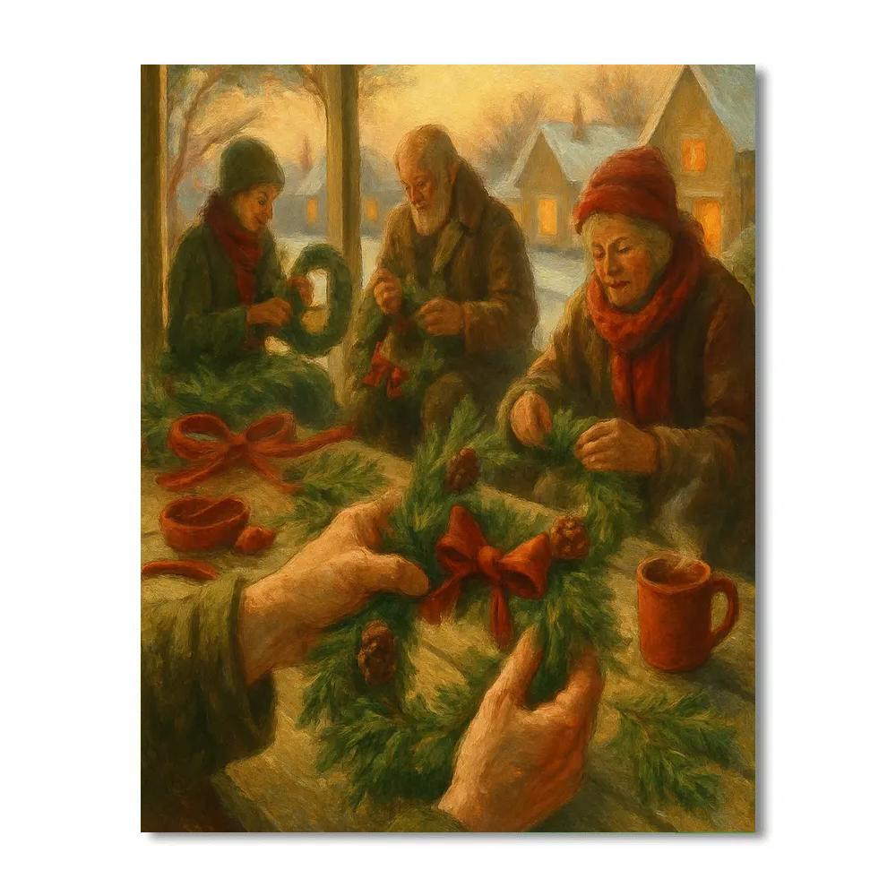 Wreathmakers At Dawn painting number kit