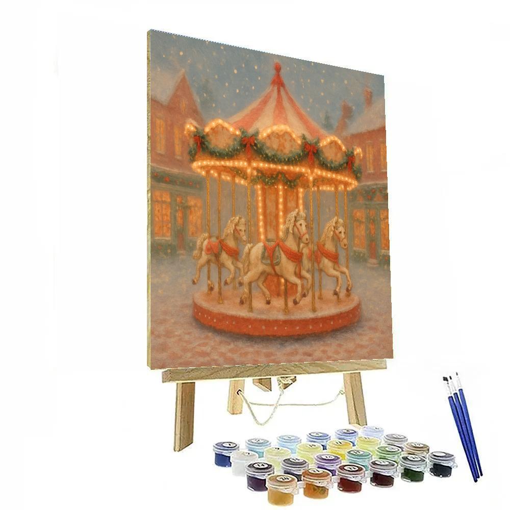 Frosted Carousel Dreams Numbered painting kits