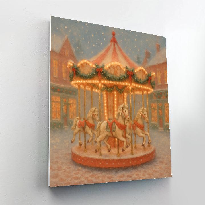 Frosted Carousel Dreams Numbered painting kits