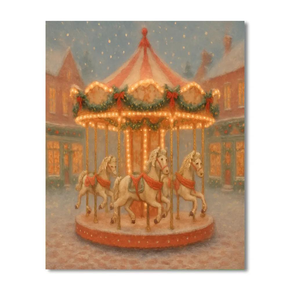 Frosted Carousel Dreams Numbered painting kits