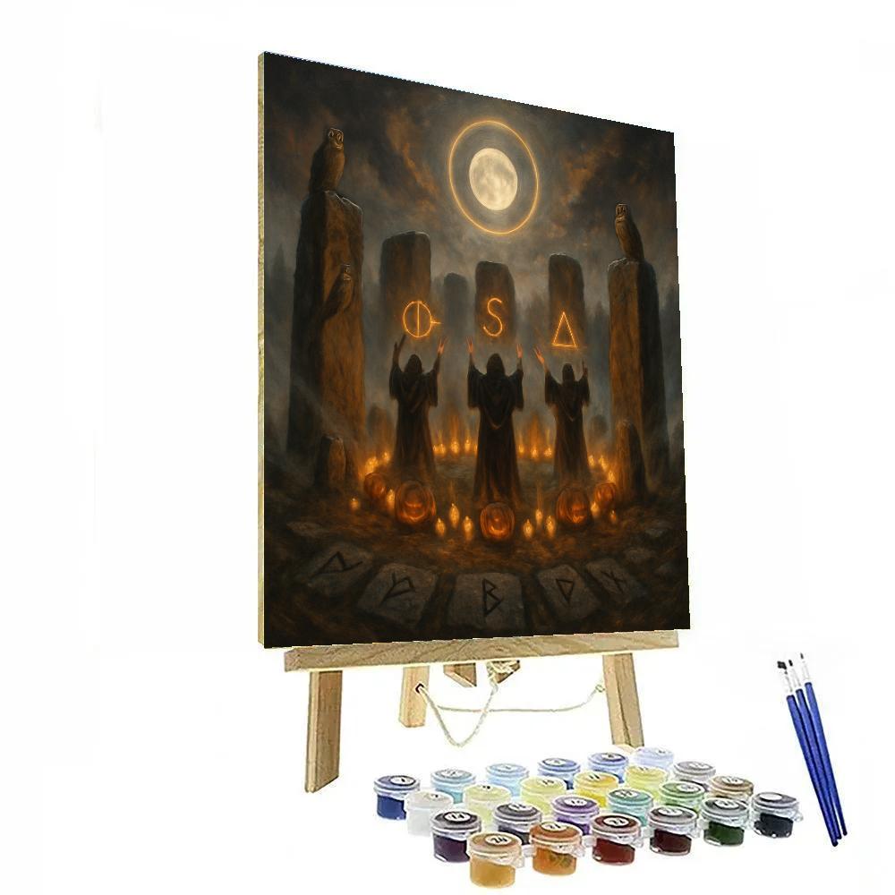 Lanterns In The Stone Circle Numbered painting kits