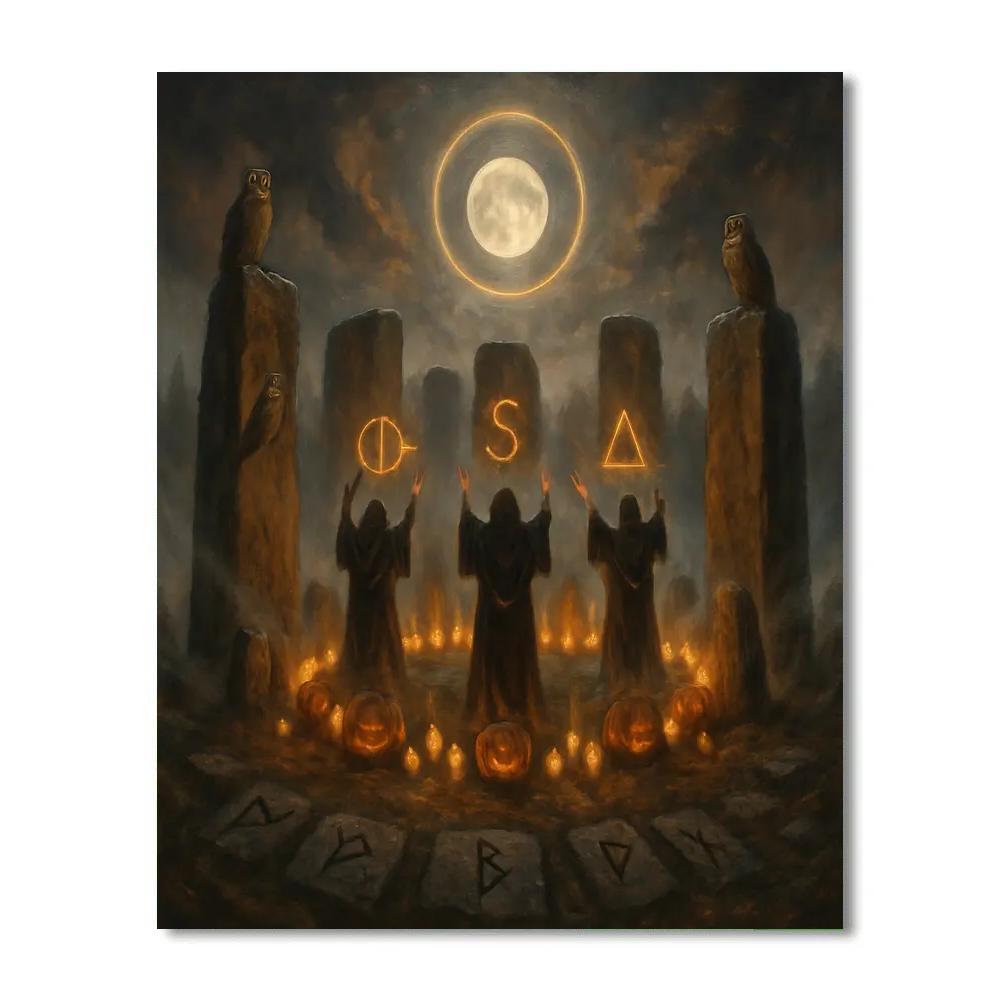 Lanterns In The Stone Circle Numbered painting kits