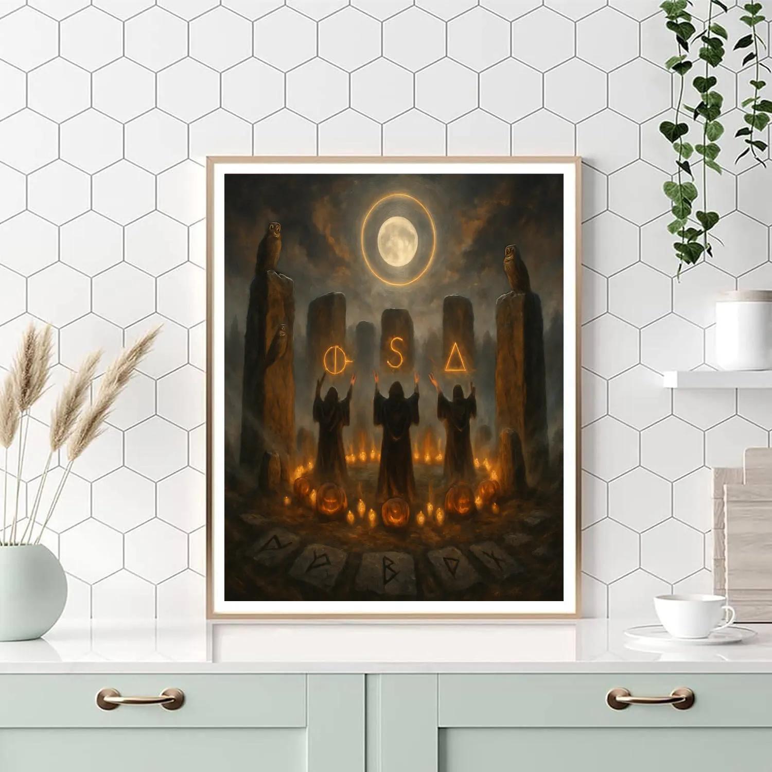 Lanterns In The Stone Circle Numbered painting kits