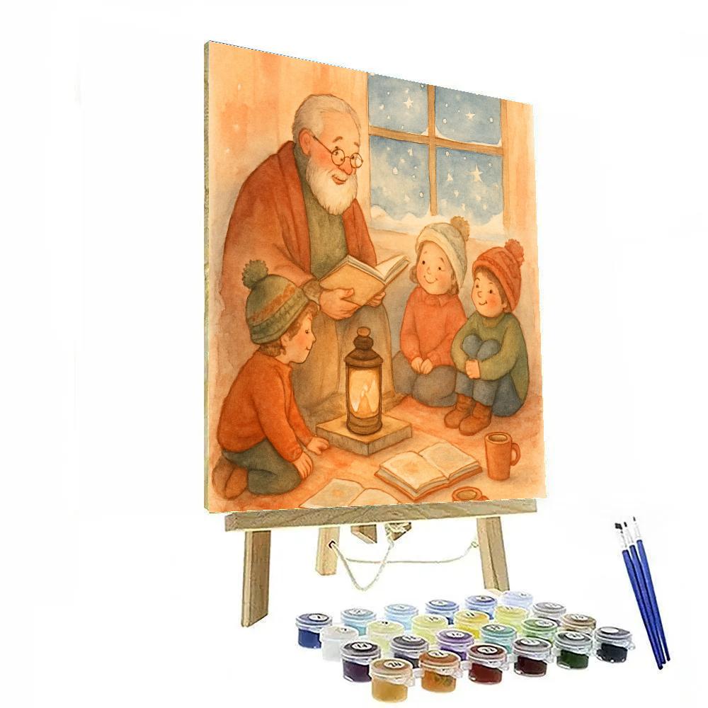 Snowbound Story Hour Painting by numbers kit