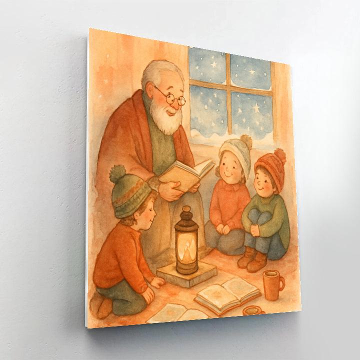 Snowbound Story Hour Painting by numbers kit