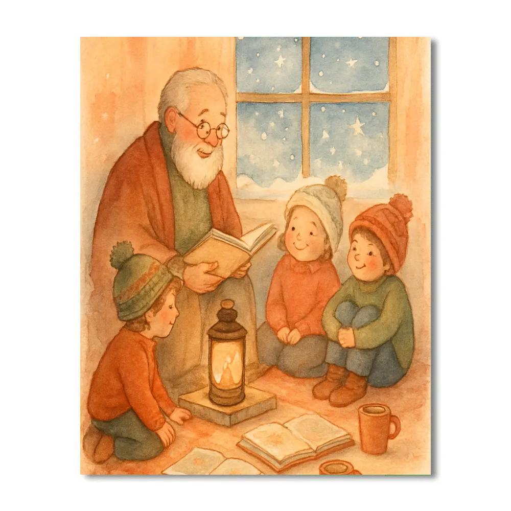 Snowbound Story Hour Painting by numbers kit