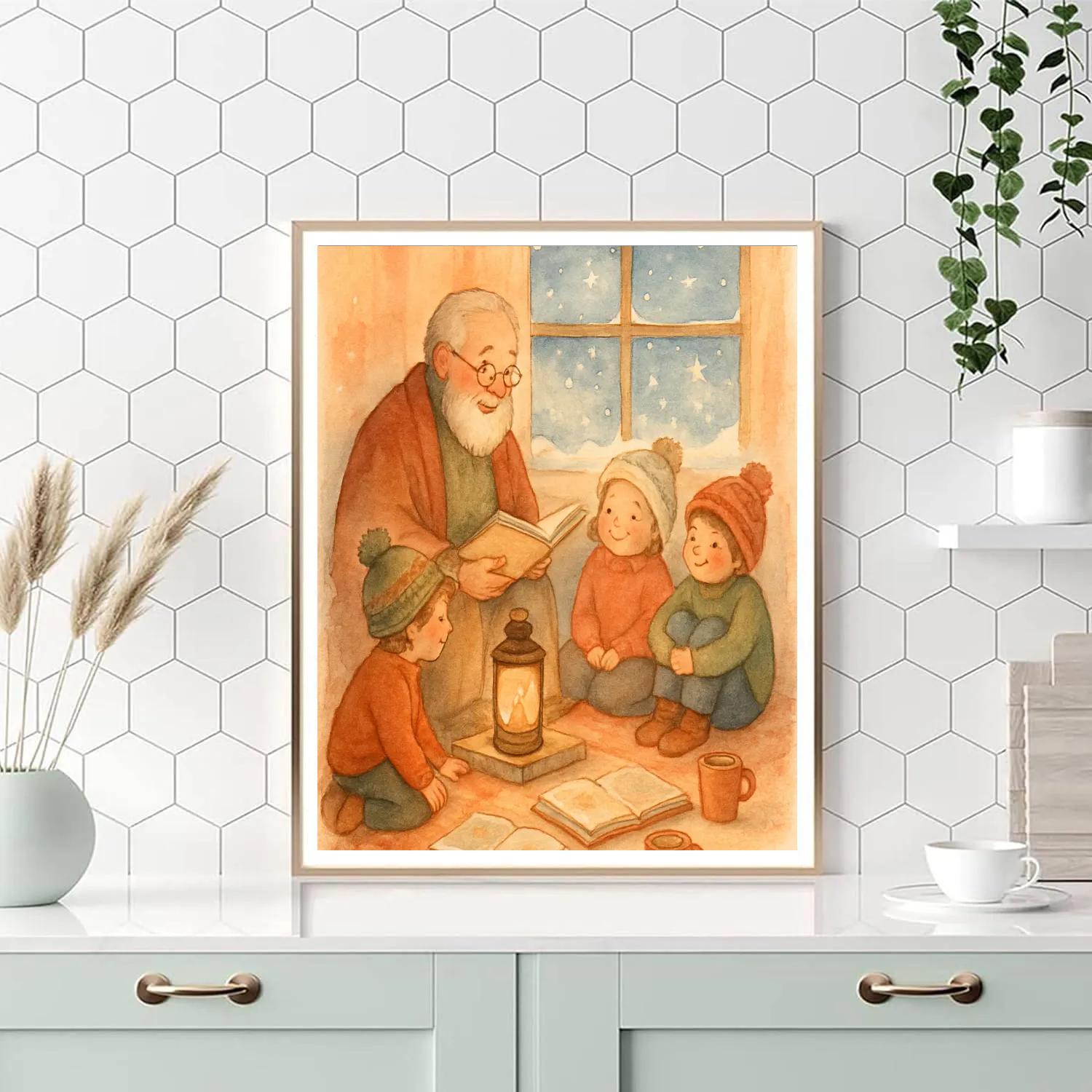 Snowbound Story Hour Painting by numbers kit