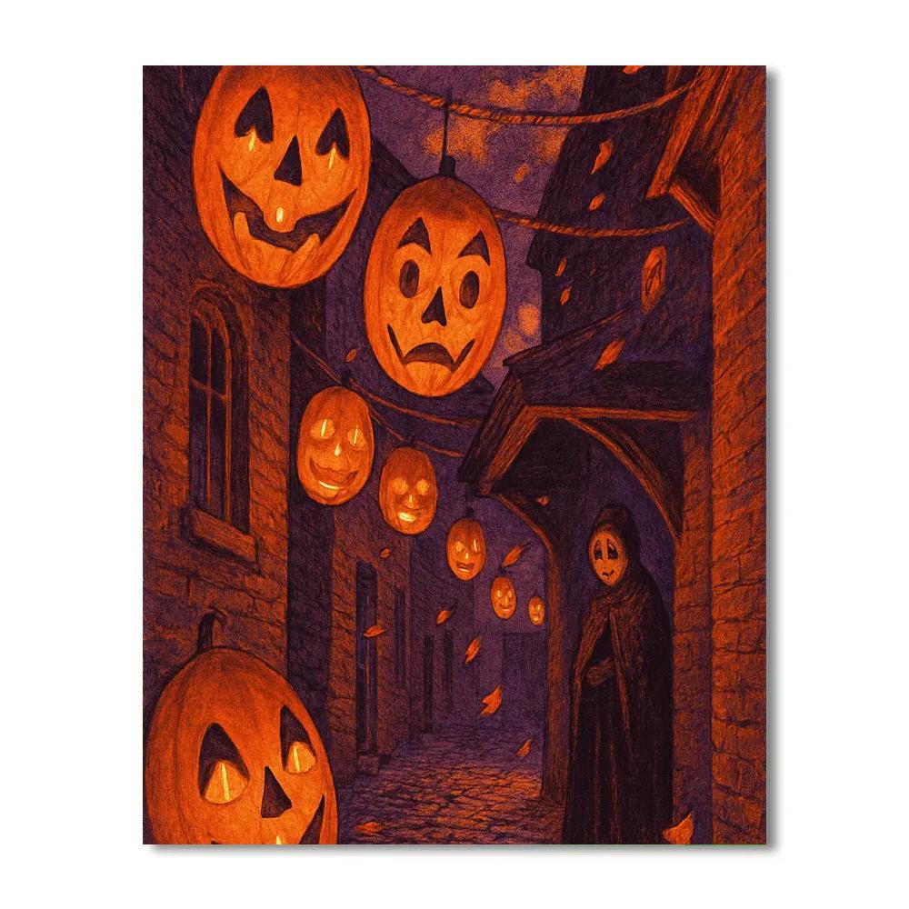 Candlelight Alley Of Masks paint by numbers