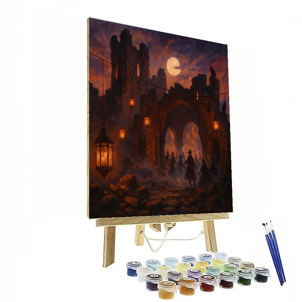 Lanterns Above The Ruins paint by numbers