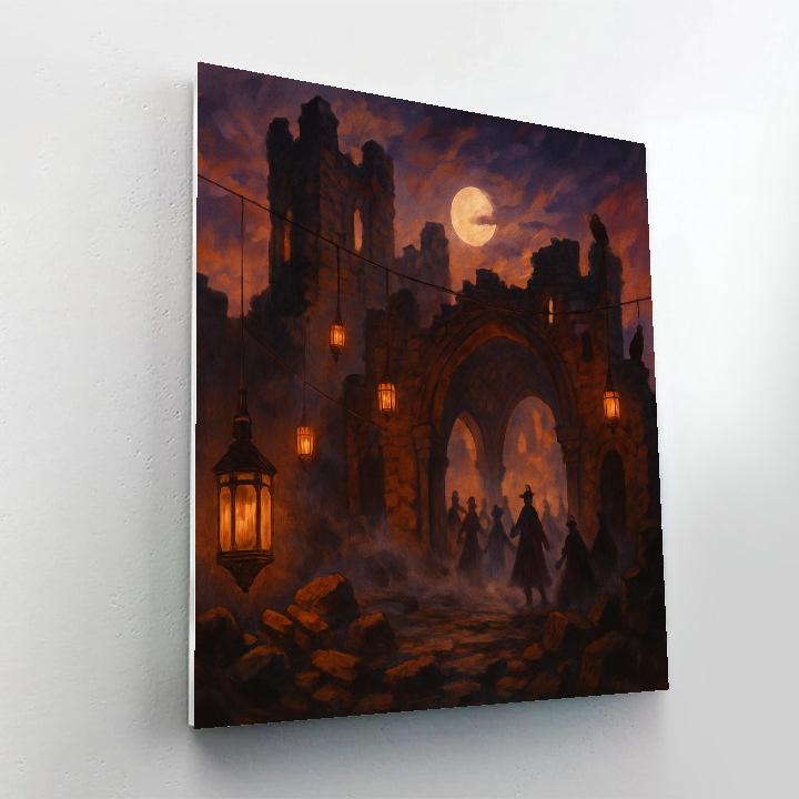 Lanterns Above The Ruins paint by numbers