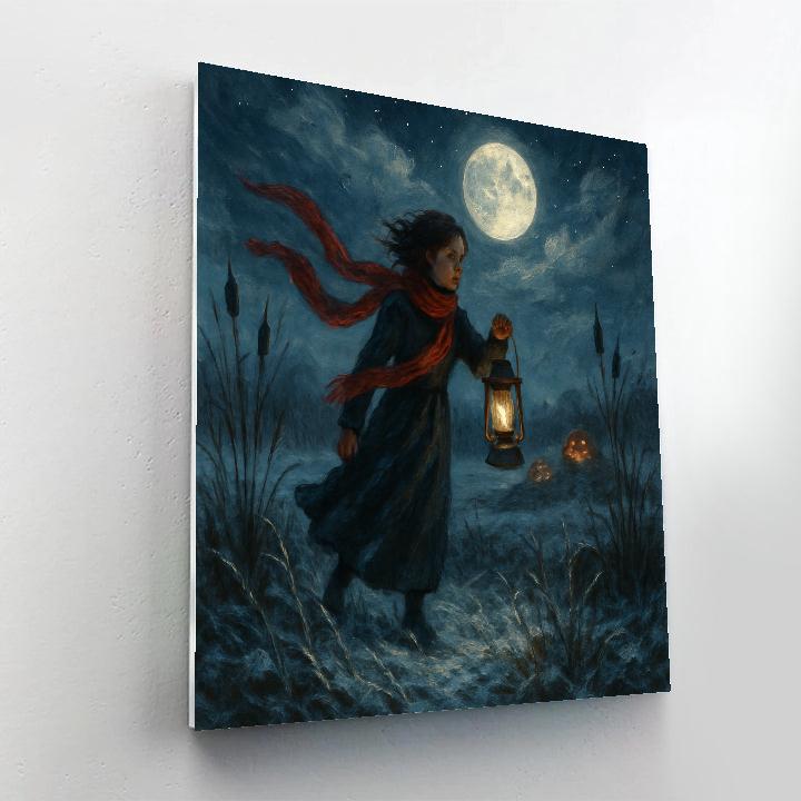 The Lanternmaid At Frost Fen Painting by numbers kit
