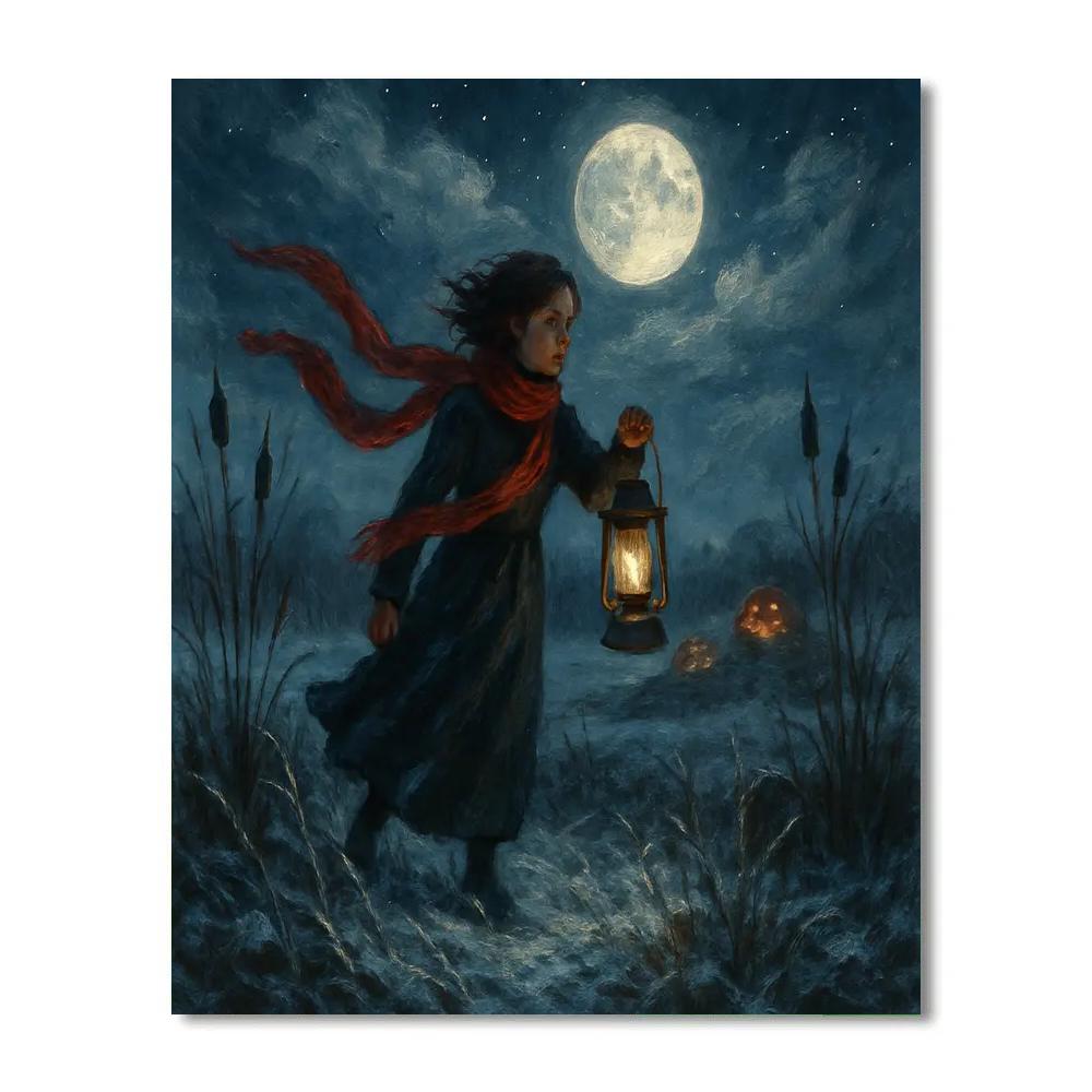The Lanternmaid At Frost Fen Painting by numbers kit
