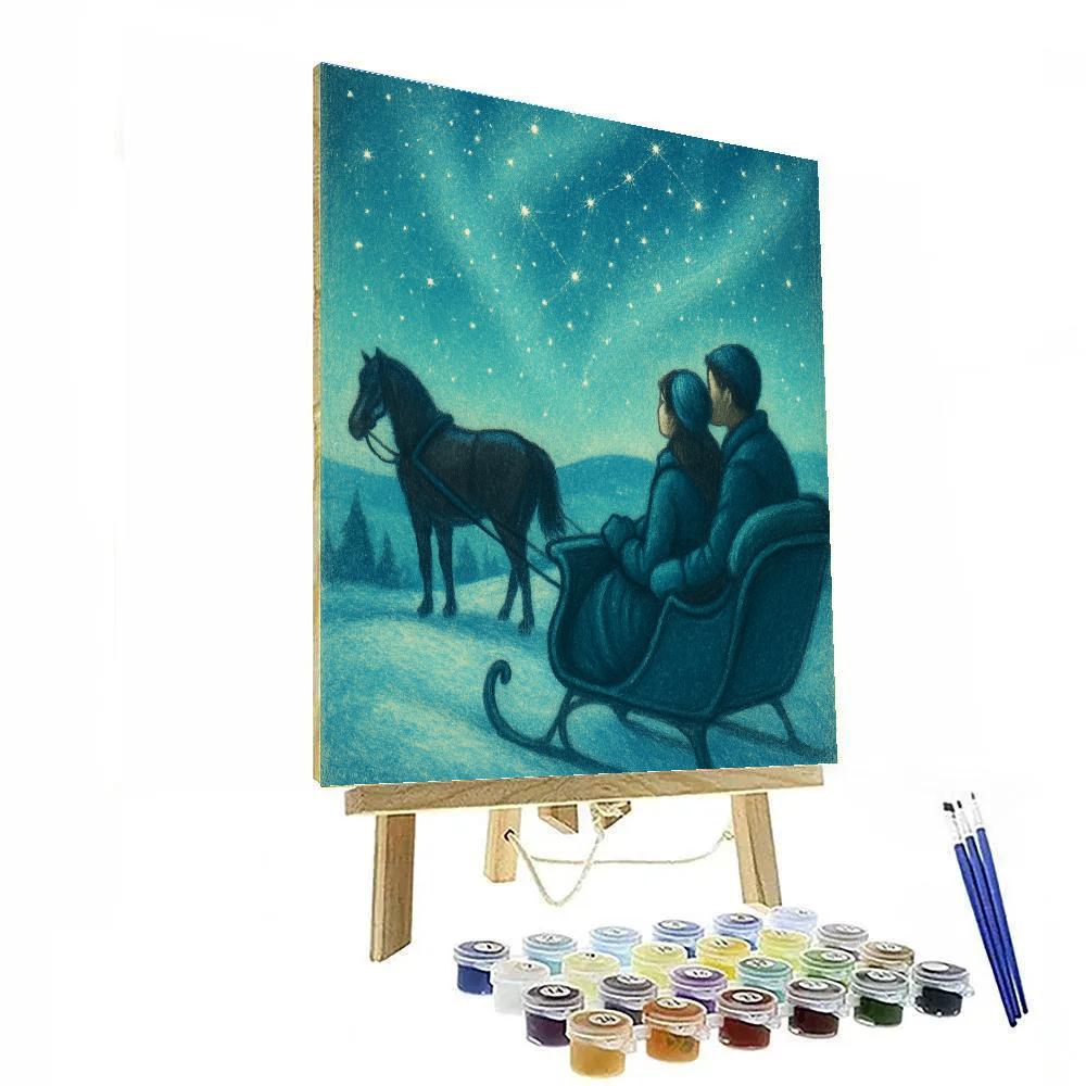 Stargazer Sleigh Ride paint by numbers