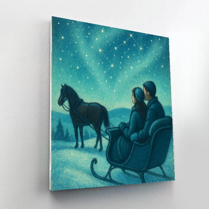 Stargazer Sleigh Ride paint by numbers