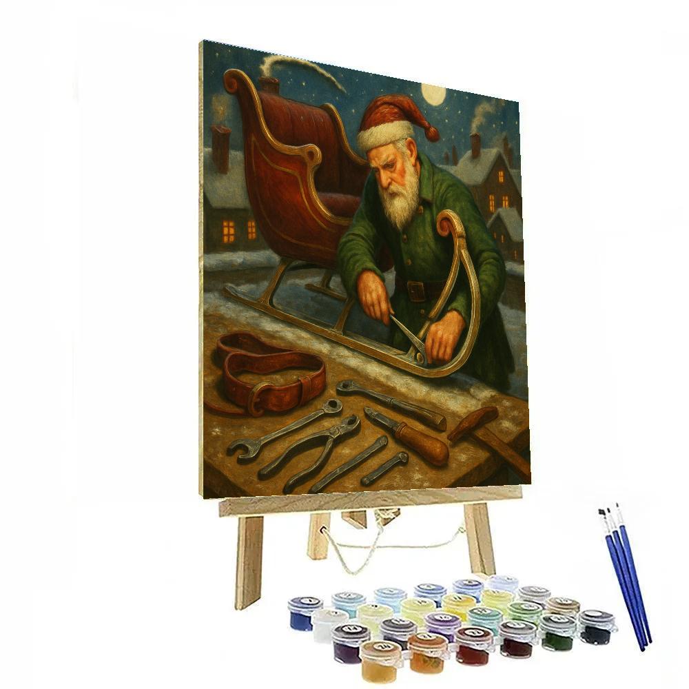 Rooftop Sleighsmith DIY paint by numbers
