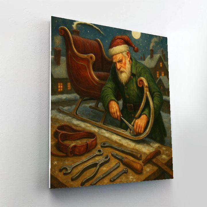 Rooftop Sleighsmith DIY paint by numbers