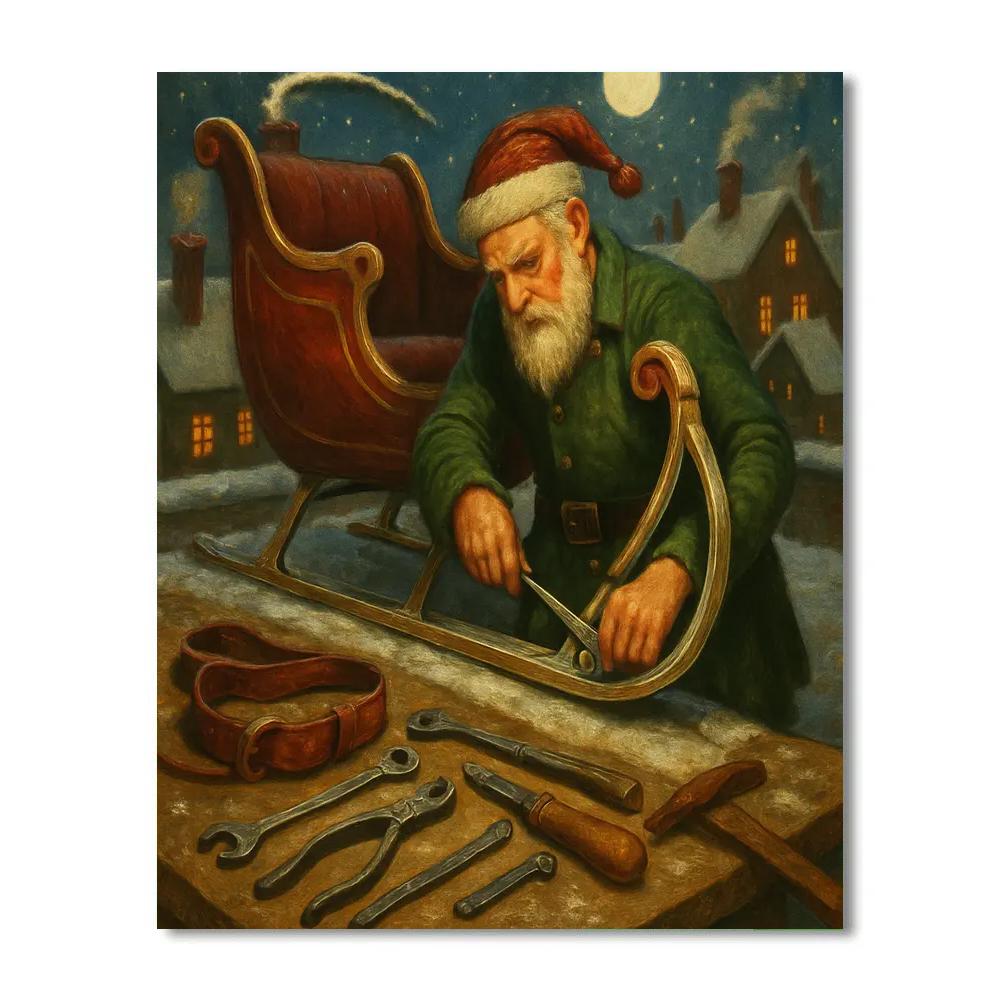 Rooftop Sleighsmith DIY paint by numbers