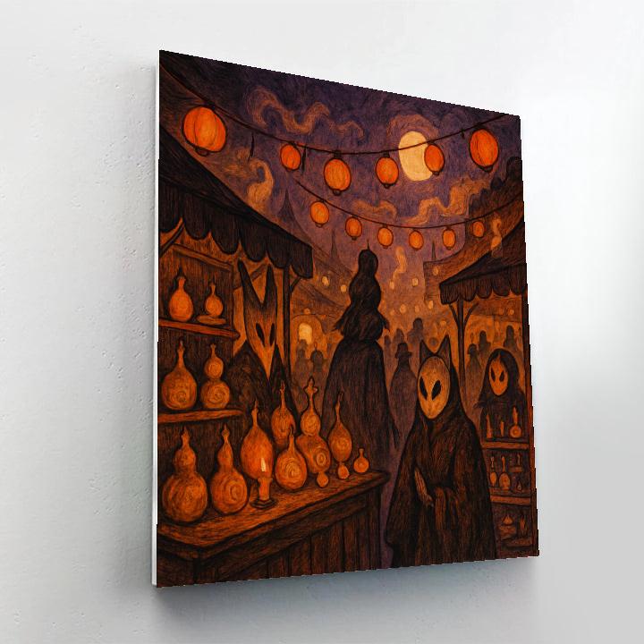 Lanterns Of The Hollow Bazaar Paint by numbers kits