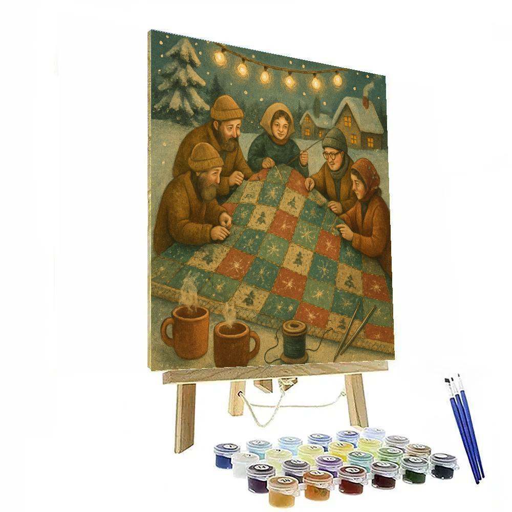 Winter Quilt Workshop Number painting