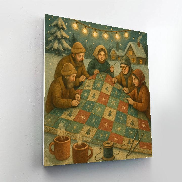 Winter Quilt Workshop Number painting