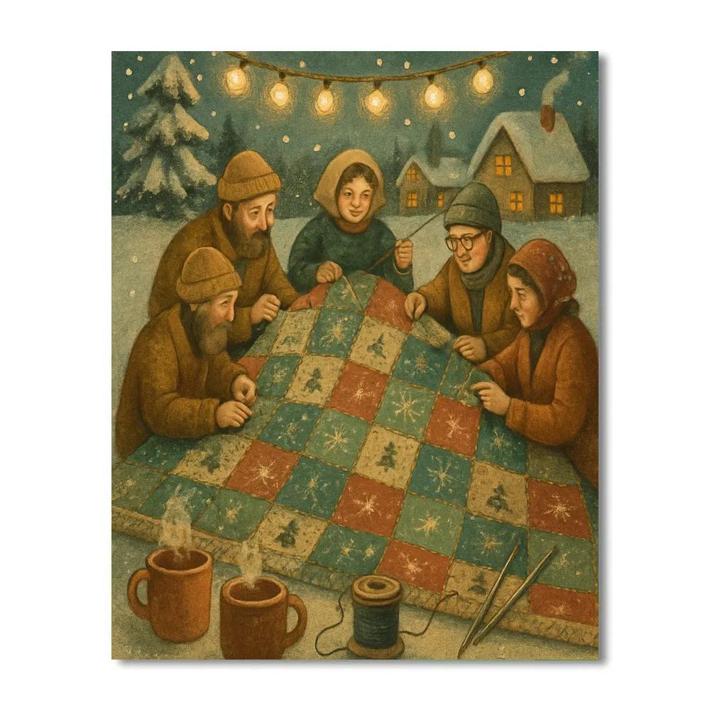 Winter Quilt Workshop Number painting