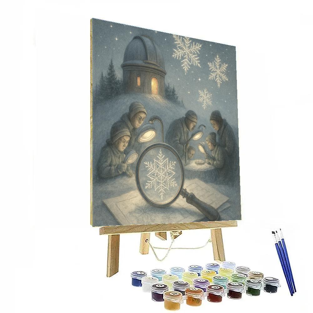 Snowflake Observatory Painting by numbers kit