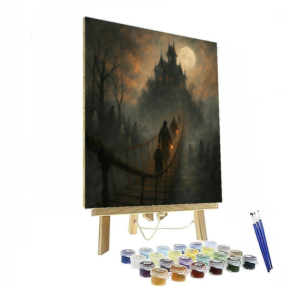 The Lantern Bridge To Hollow Isle paint by color