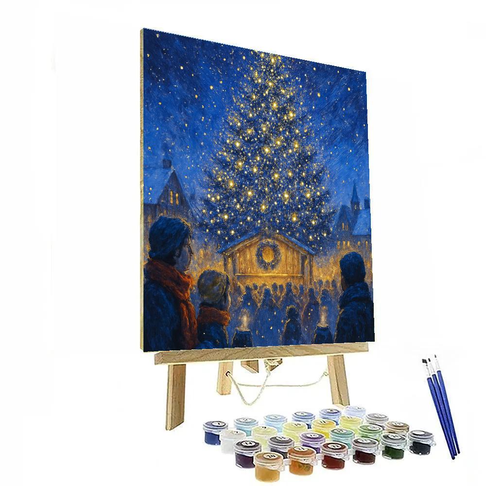 Celestial Tree Lighting painting number kit