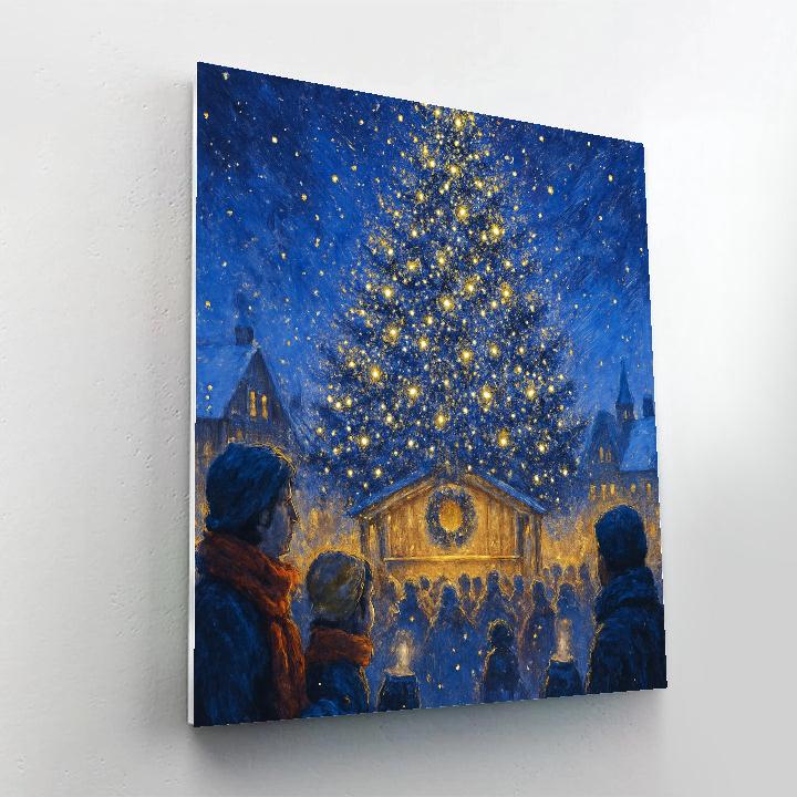 Celestial Tree Lighting painting number kit