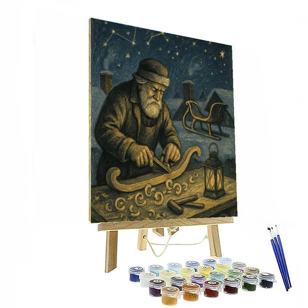 Sledmaker By Starlight Number painting