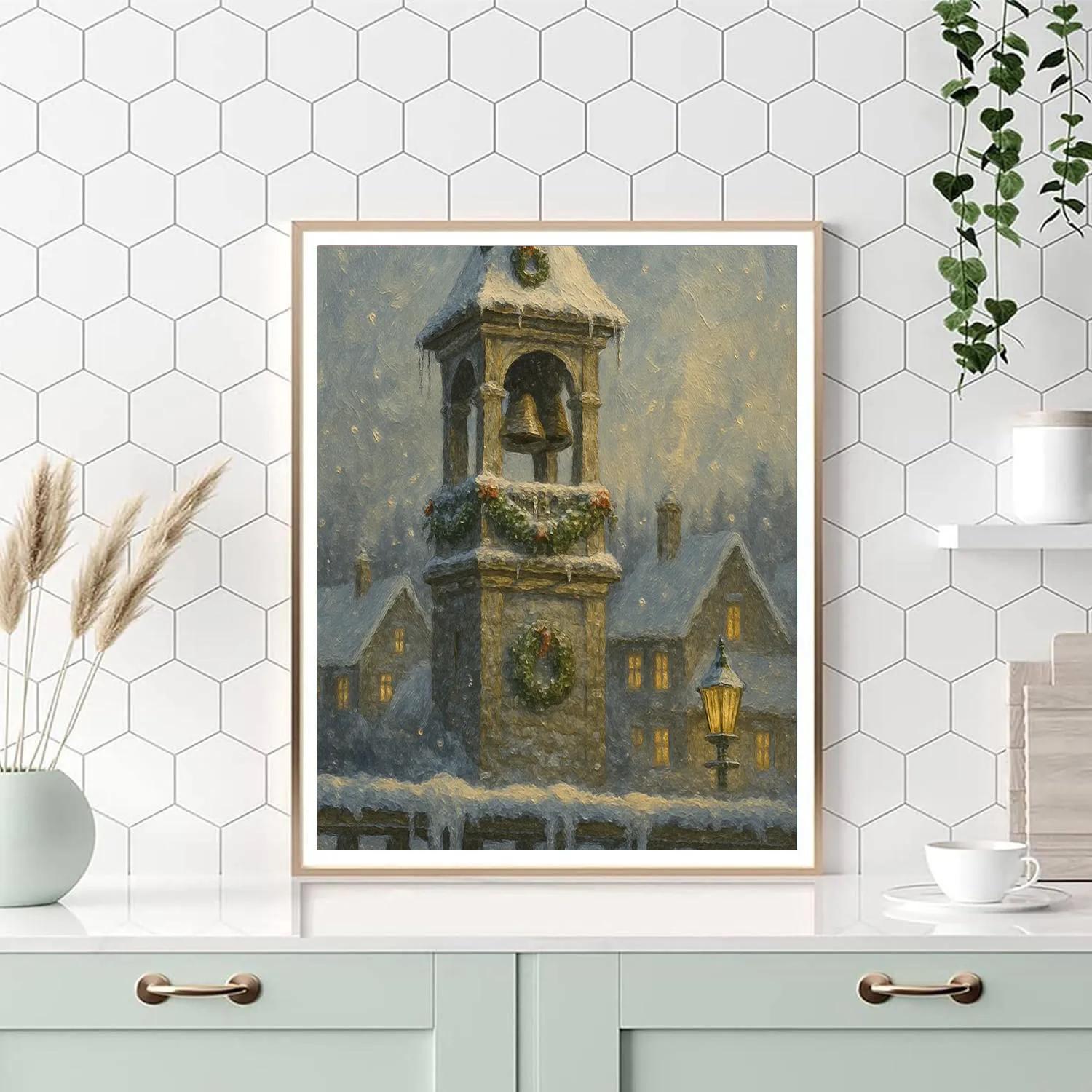 Frostbitten Bell Tower DIY paint by numbers