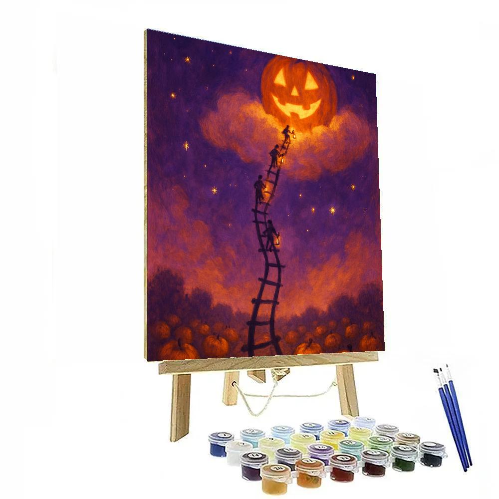 The Moon Ladder To Pumpkinglow Numbered painting kits
