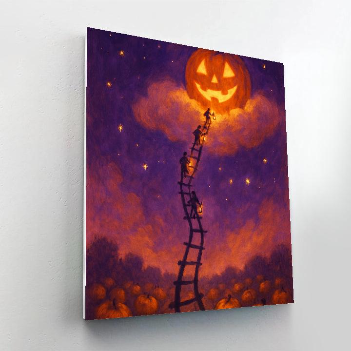 The Moon Ladder To Pumpkinglow Numbered painting kits
