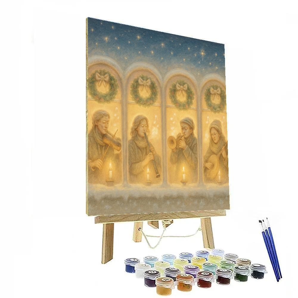 Winter Window Orchestra paint by numbers