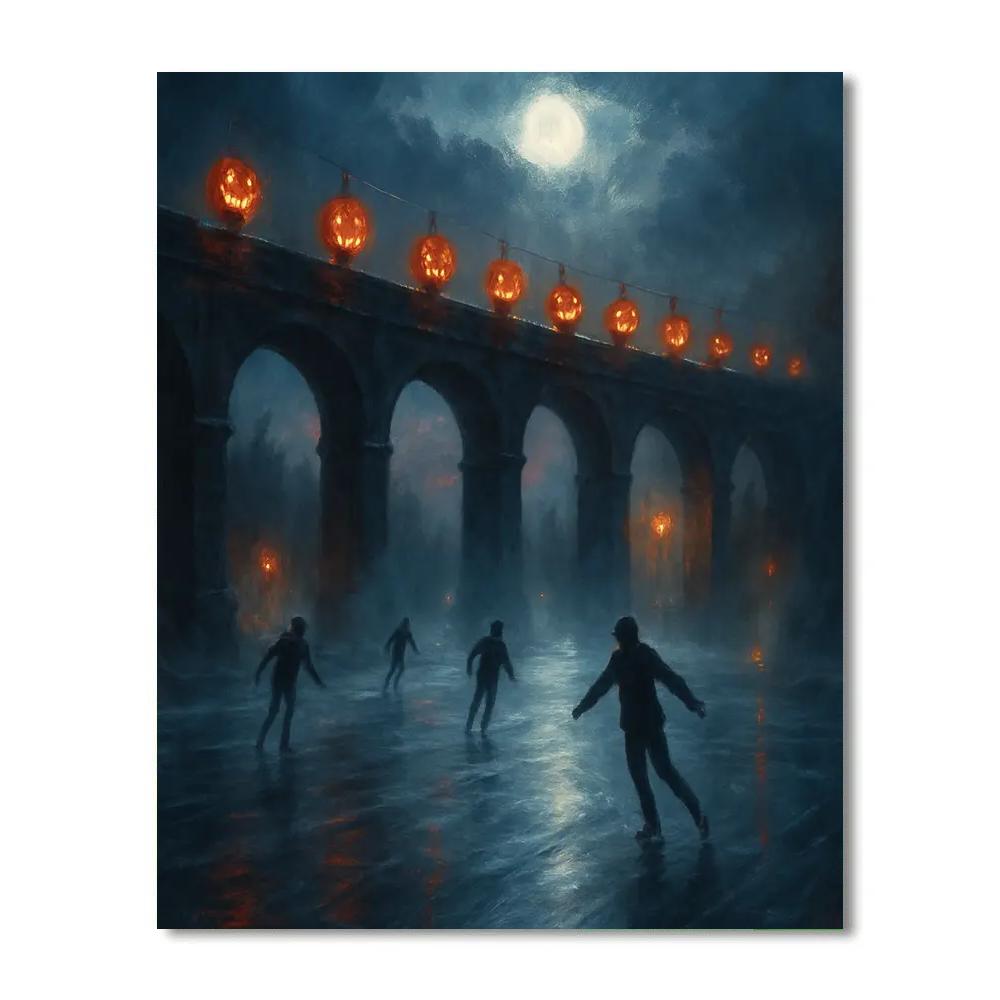 Lanterns Beneath The Old Viaduct painting number kit