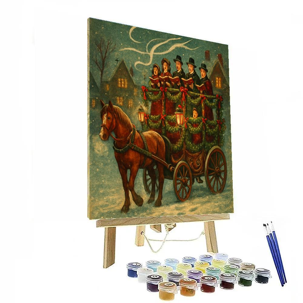Carriage Of Caroling Frost Paint by numbers kits