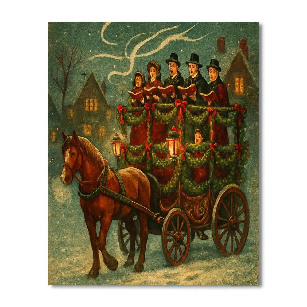 Carriage Of Caroling Frost Paint by numbers kits