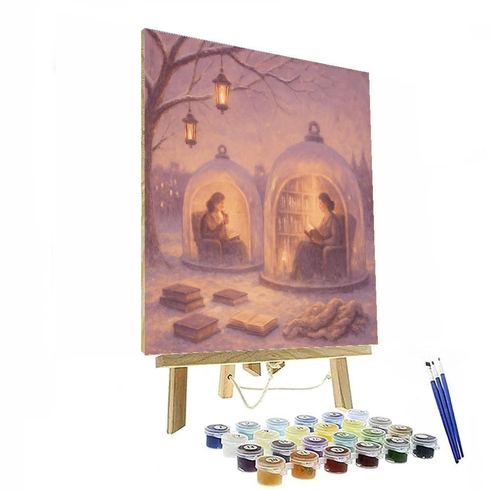 Snowbound Lantern Library paint by number