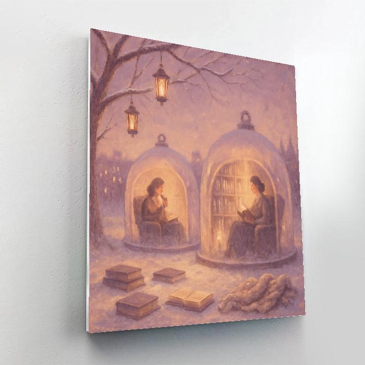 Snowbound Lantern Library paint by number