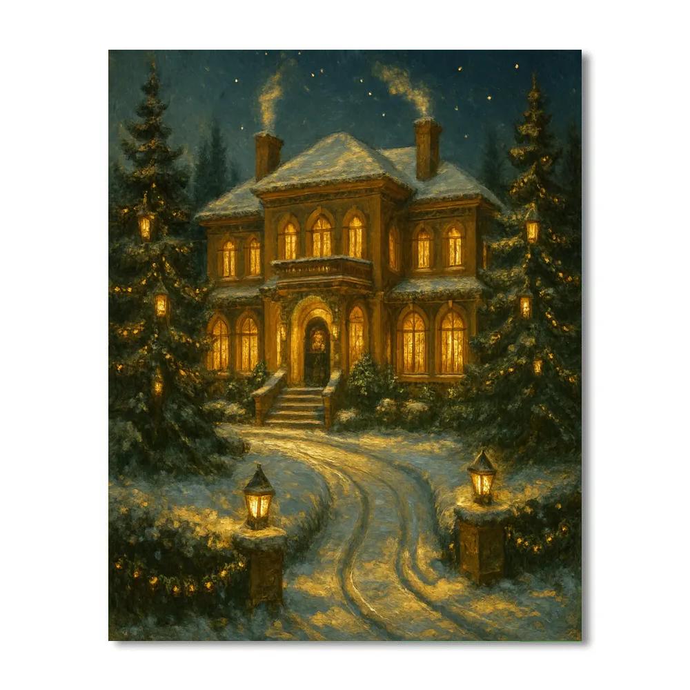 Lanterned Pine Villa Paint by numbers kits