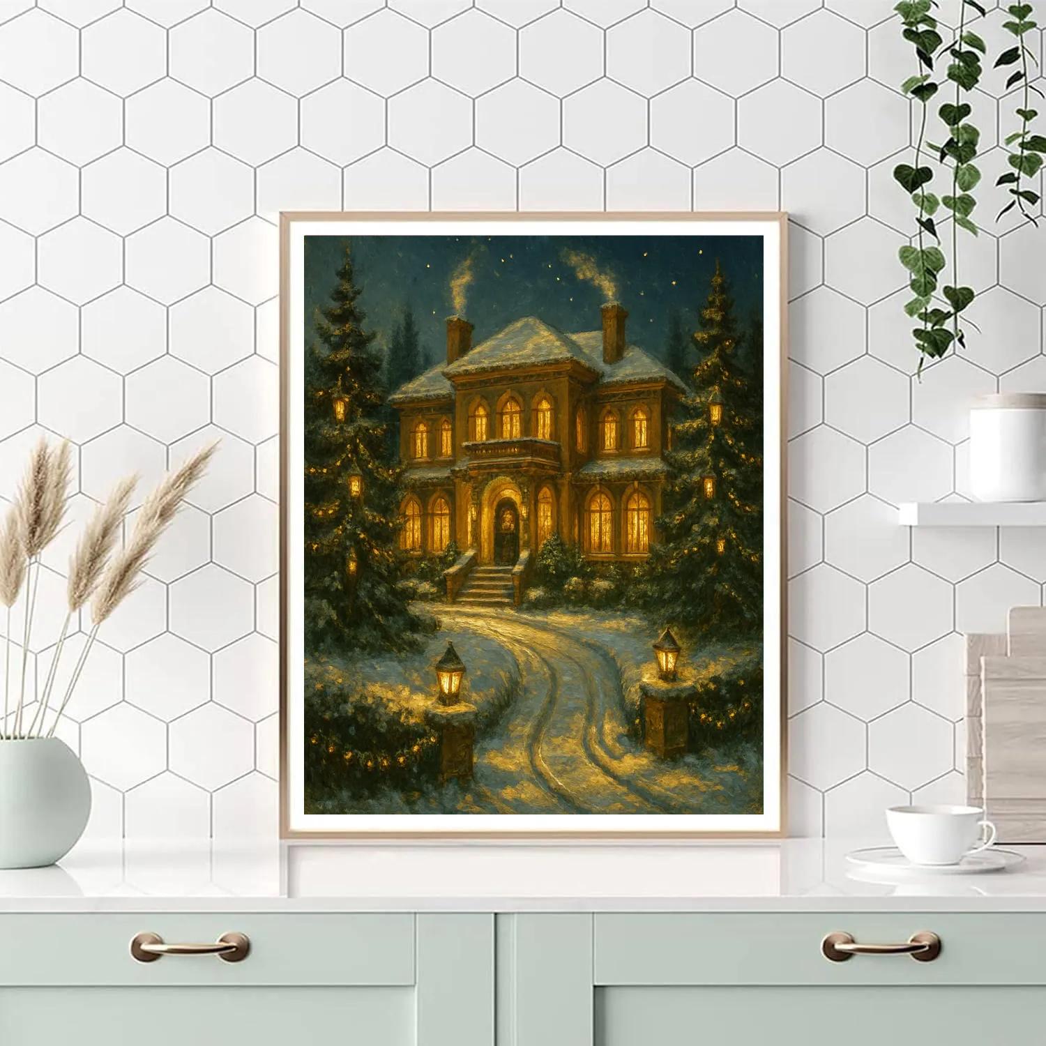 Lanterned Pine Villa Paint by numbers kits
