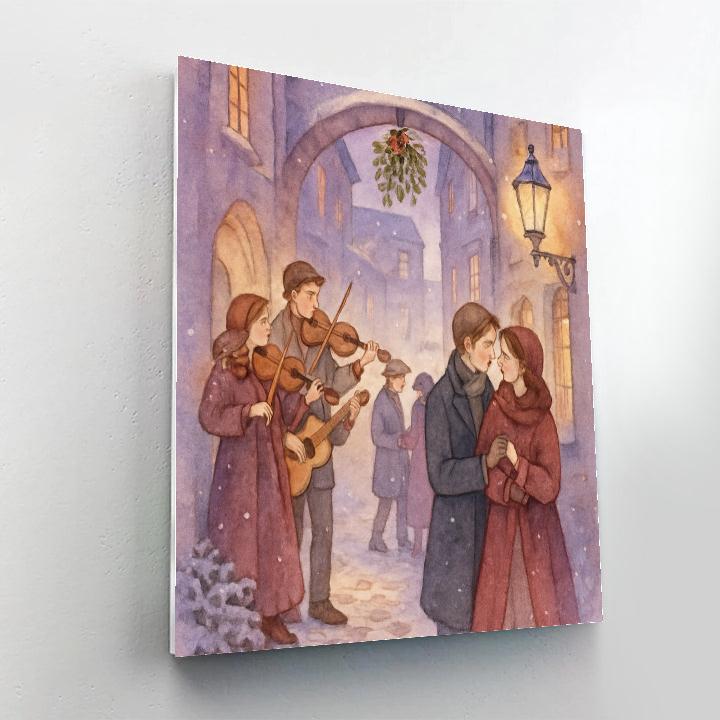Mistletoe Alley Serenade DIY paint by numbers