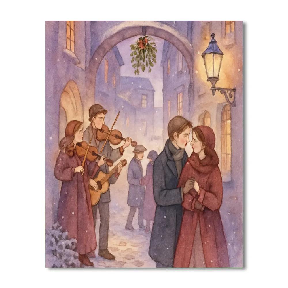 Mistletoe Alley Serenade DIY paint by numbers