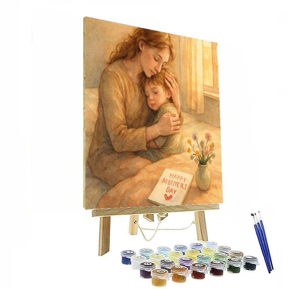 Morning Light Mothers Day Portrait paint by numbers