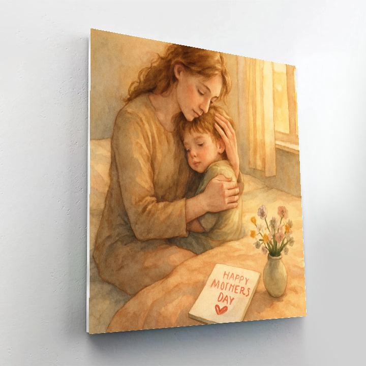 Morning Light Mothers Day Portrait paint by numbers