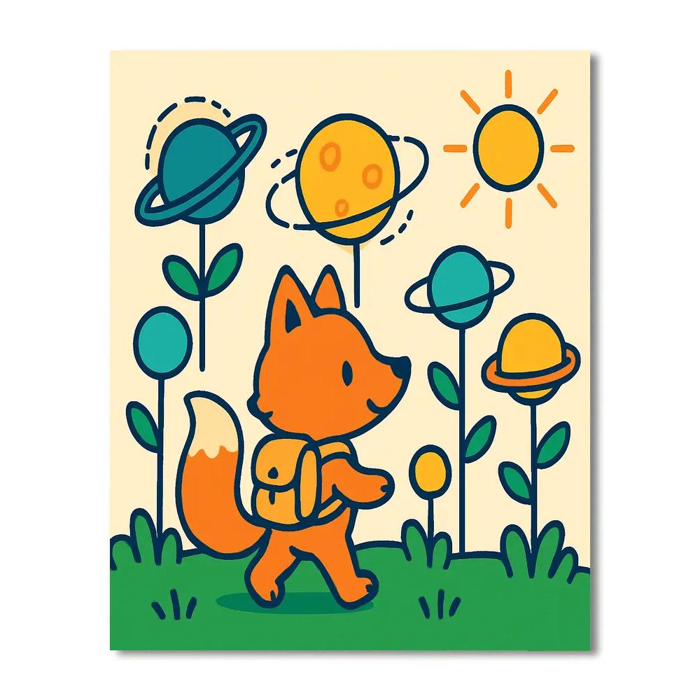 Galaxy Garden Fox Explorer paint by color