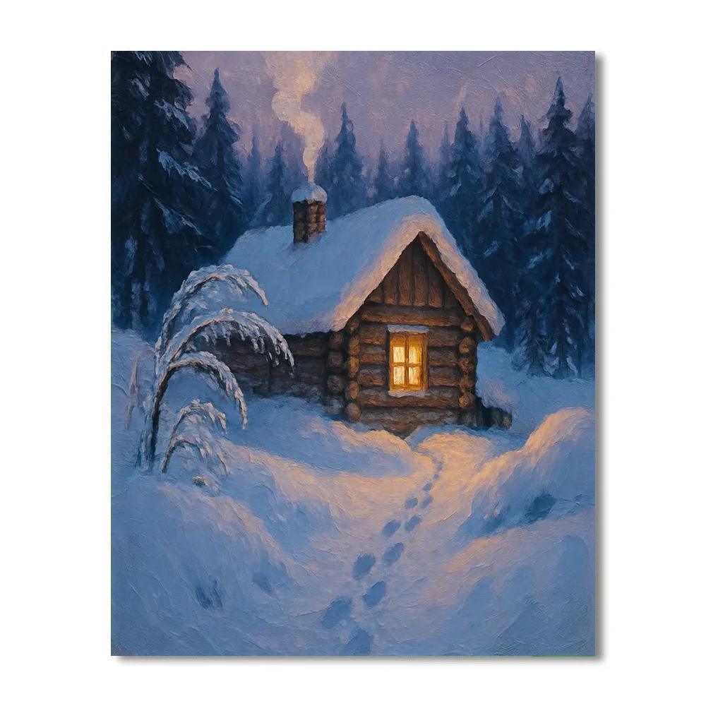 Cabin Ember Glow Numbered painting kits