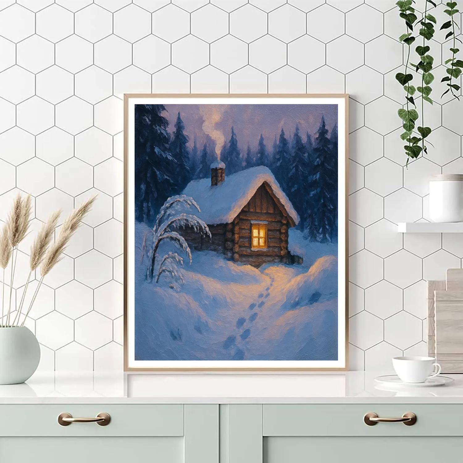 Cabin Ember Glow Numbered painting kits