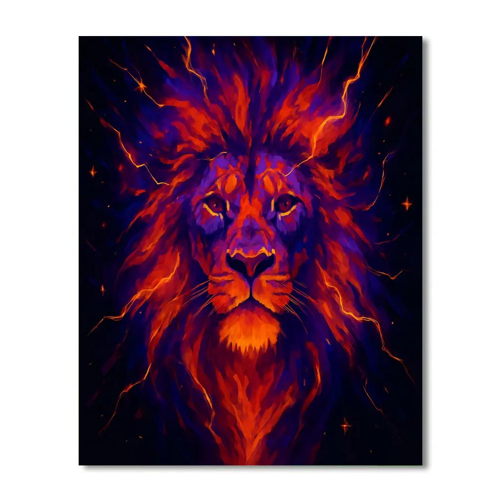 Stellar Thunder Lion Portrait Paint by numbers art